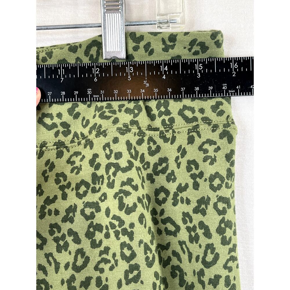J. Crew olive green animal print full length leggings, size L - Picture 7 of 8